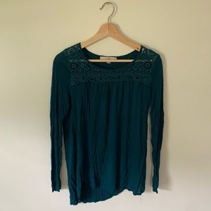 ❌SOLD❌ Loft Crotchet Long Sleeve Shirt